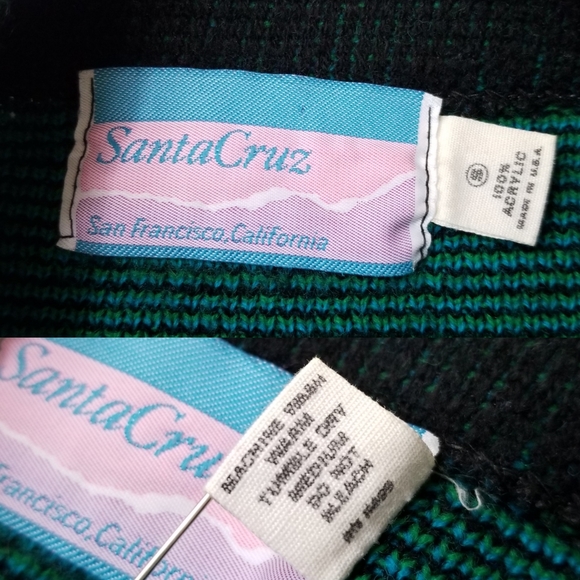 Vintage 80s Santa Cruz geometric pullover sweater - Picture 6 of 7